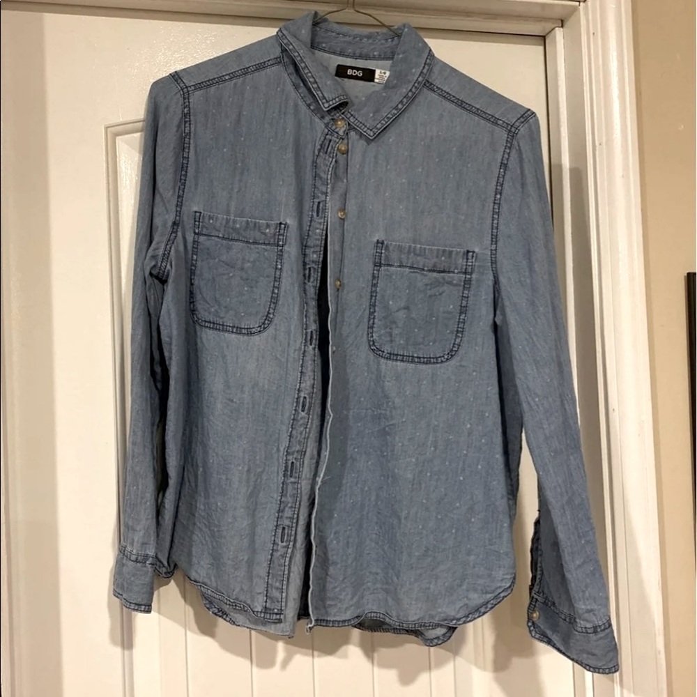 Denim button down w/ little star detail